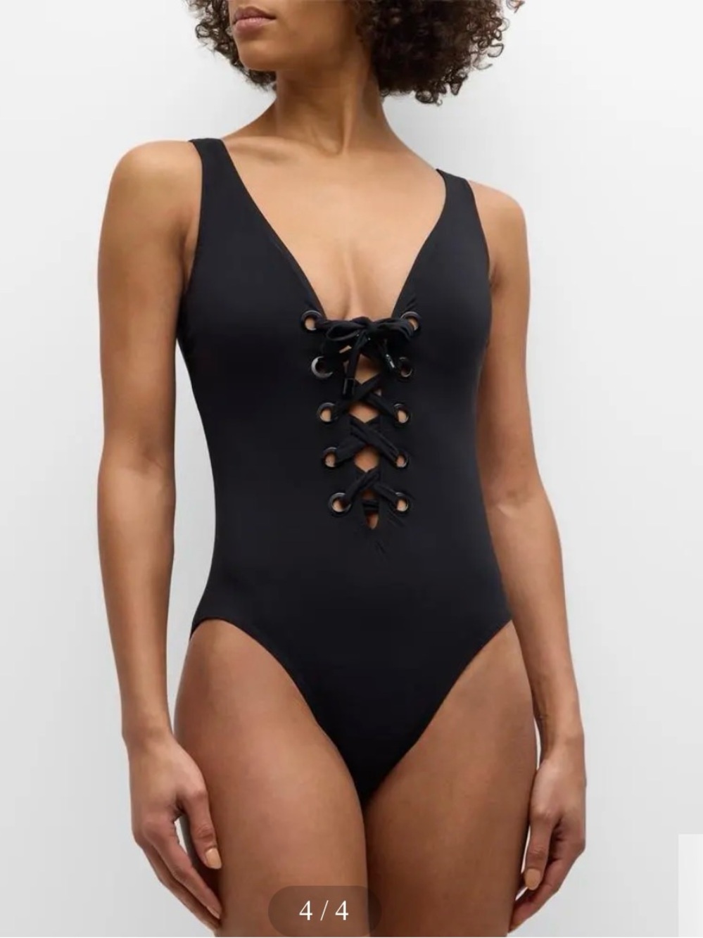 Karla Colletto Lucy V-Neck Underwire One-Piece Swimsuit